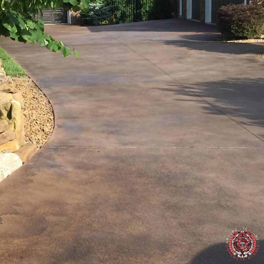 Acid Stained Driveway — Crete Creations Joplin MO