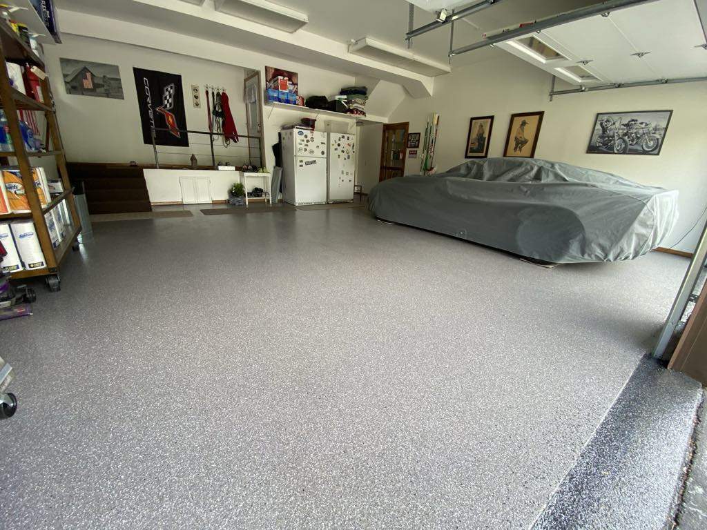 After — Full Flake Epoxy Garage Floor